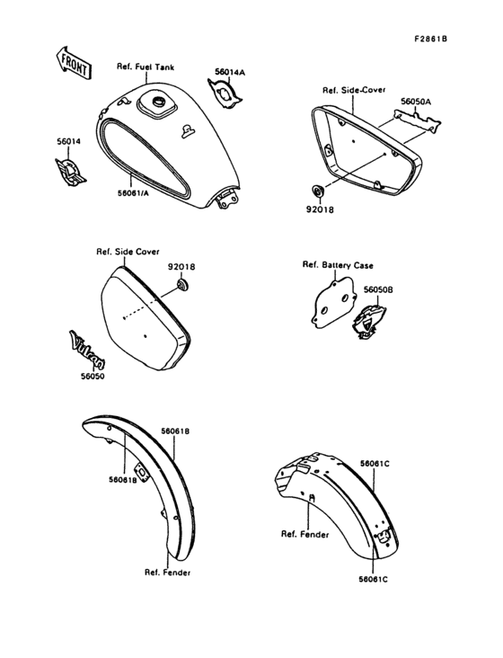 VN1500 Decals(ebony / red)(vn1500-a11)