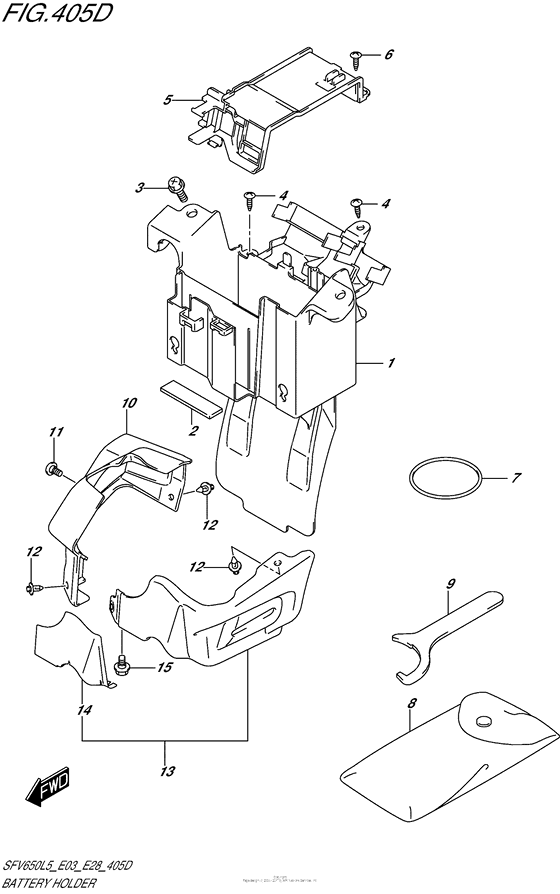 Battery Holder (Sfv650Al5 E28)