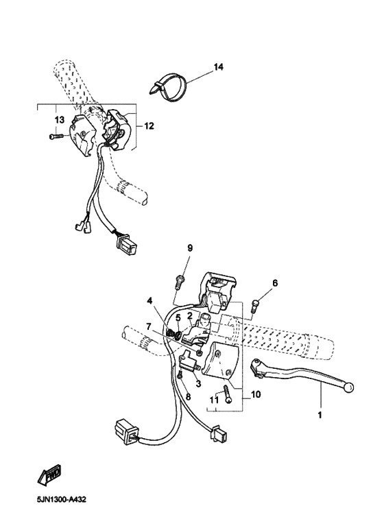 BT1100 Interruptor  manillar&palanc