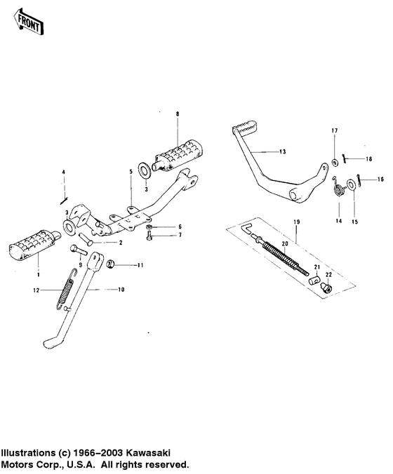 Footrests/stand /brake pedal