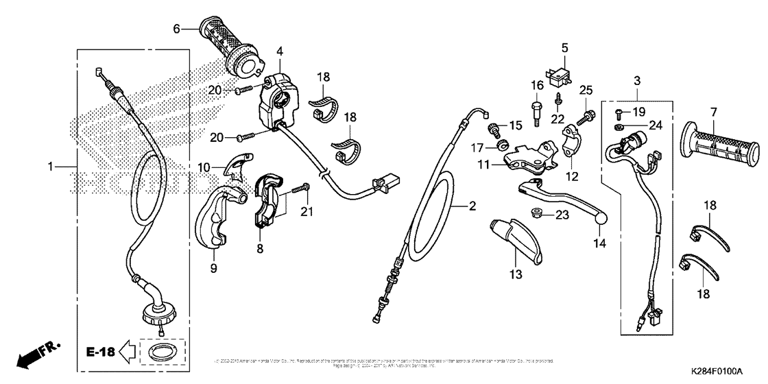 Handle Lever + Switch + Cable