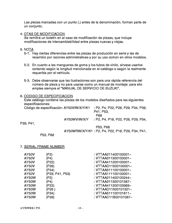 AY50 Catalog preface