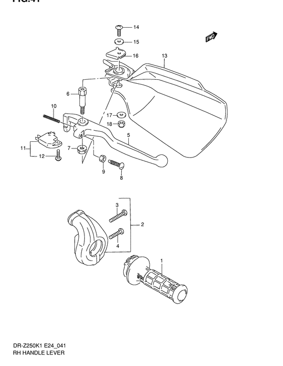 Rh handle lever