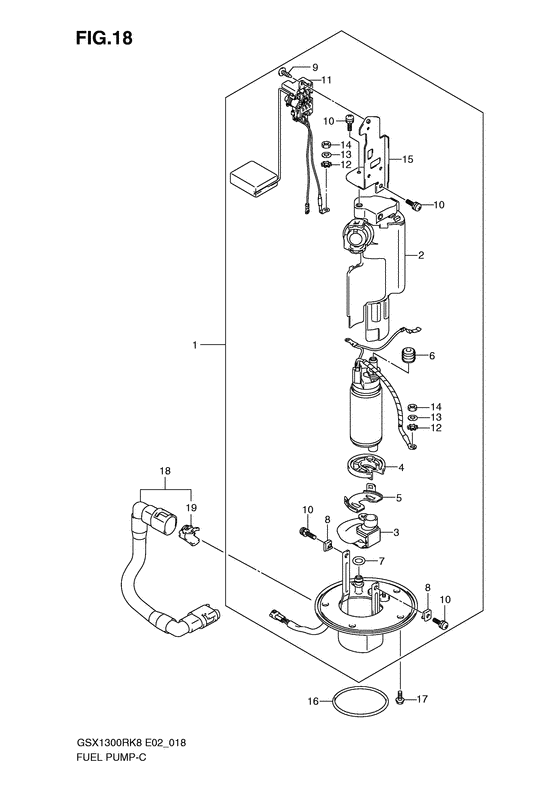 GSX1300R Топливный насос