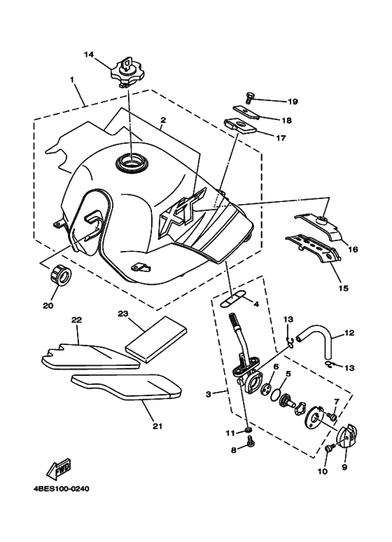 XT225 XT225M Tank fuel