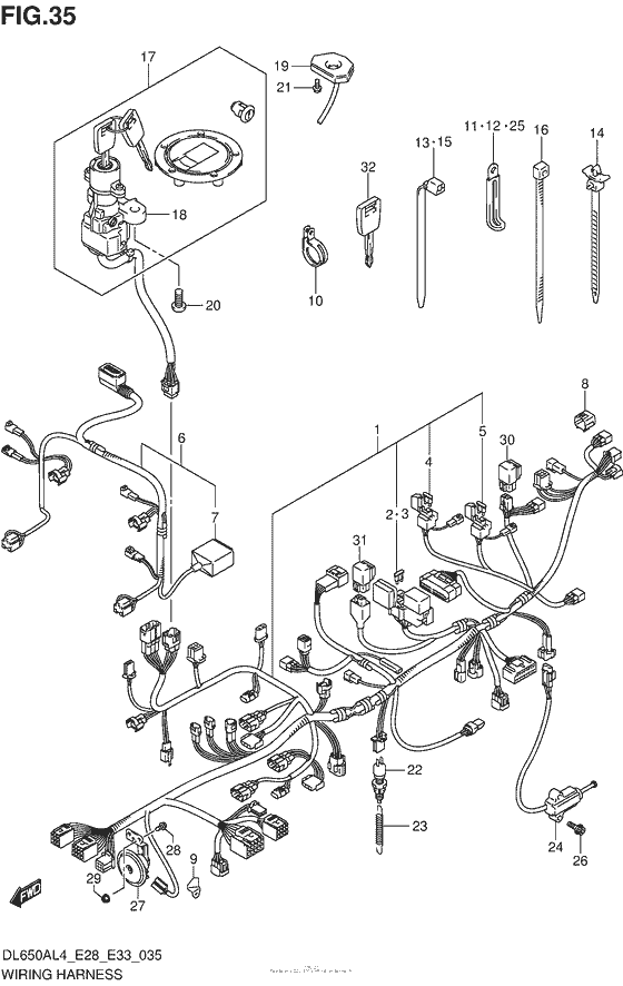 Wiring Harness (Dl650Al4 E33)
