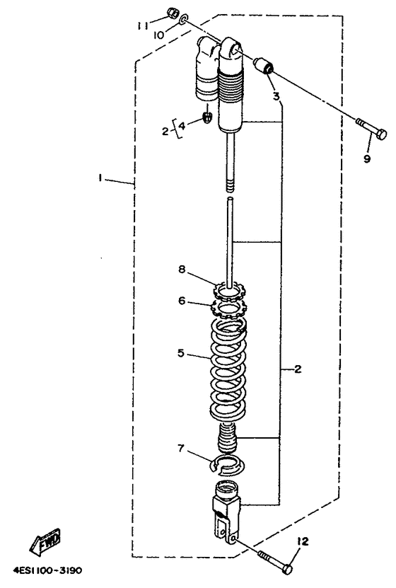 YZ80L Задняя подвеска