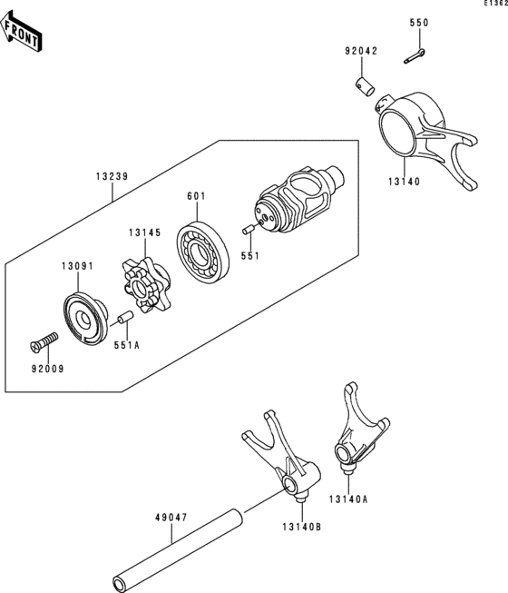  Валы и вилки переключения передач
