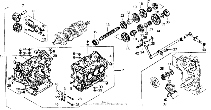 GL1500I Cylinder block set 92