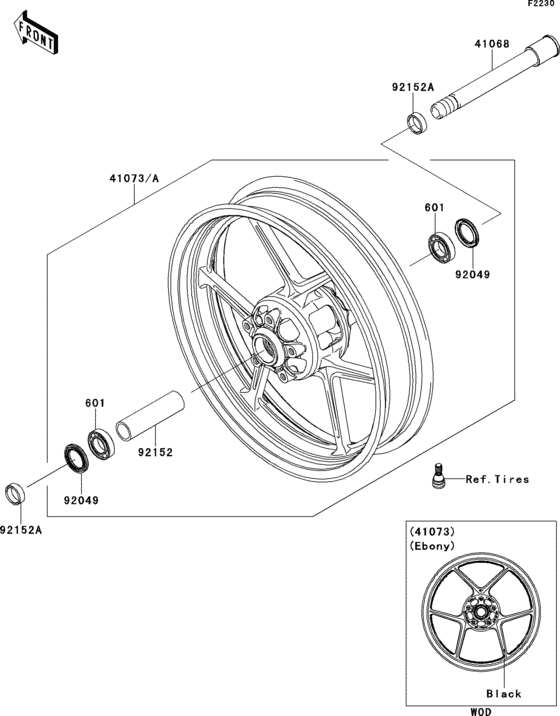 ZR750 Переднее колесо