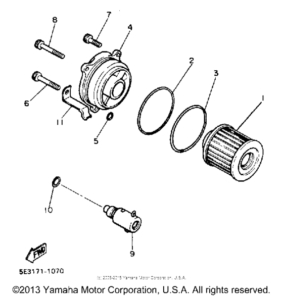 XV1100W Маслянный фильтр
