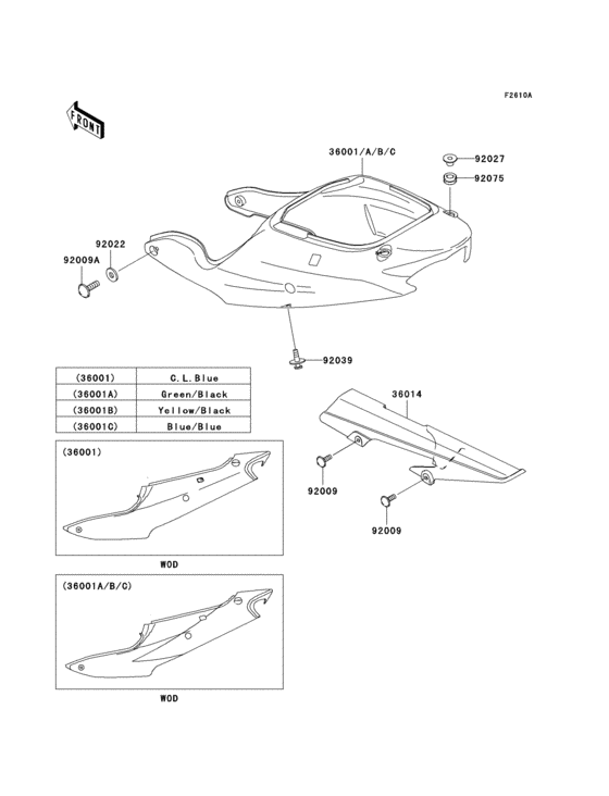 ZX600 Side covers / chain cover(zx600-j2)