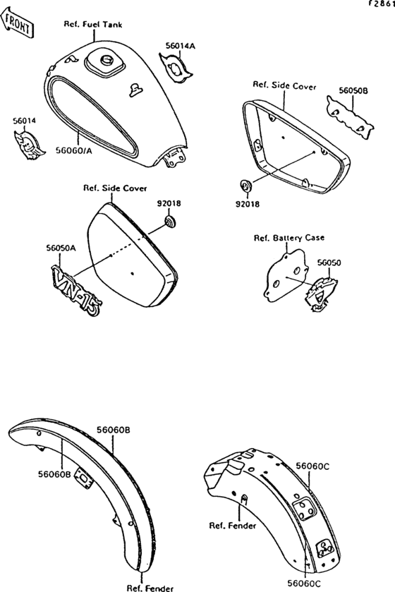 VN1500 Наклейки (зеленый  /  синий)