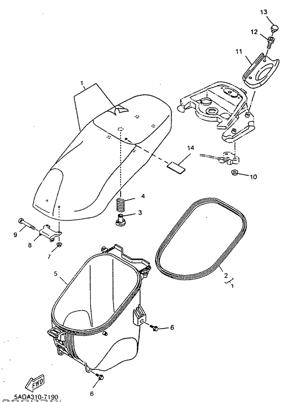 YN50R Сиденье