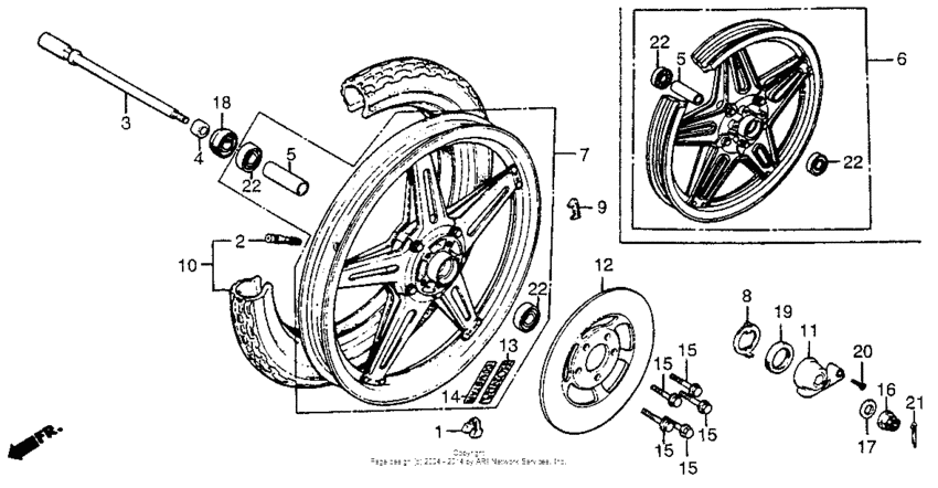 Front wheel + disc
