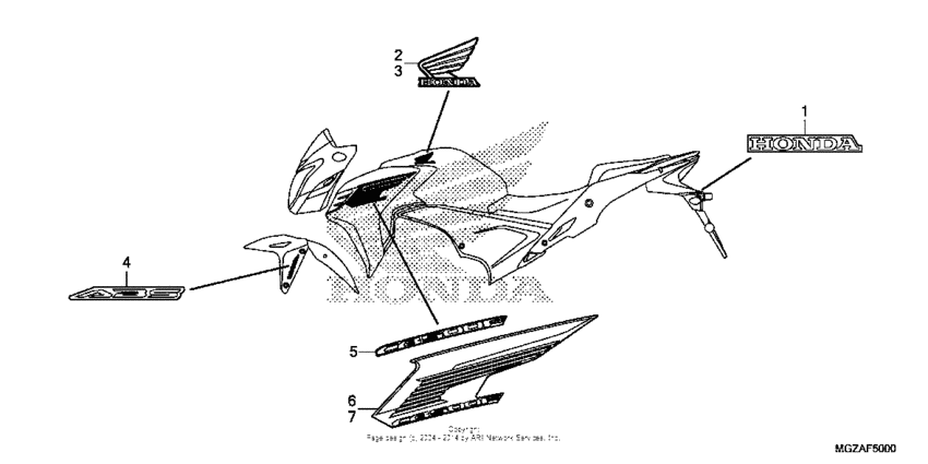 CB500F (ABS) Mark + stripe