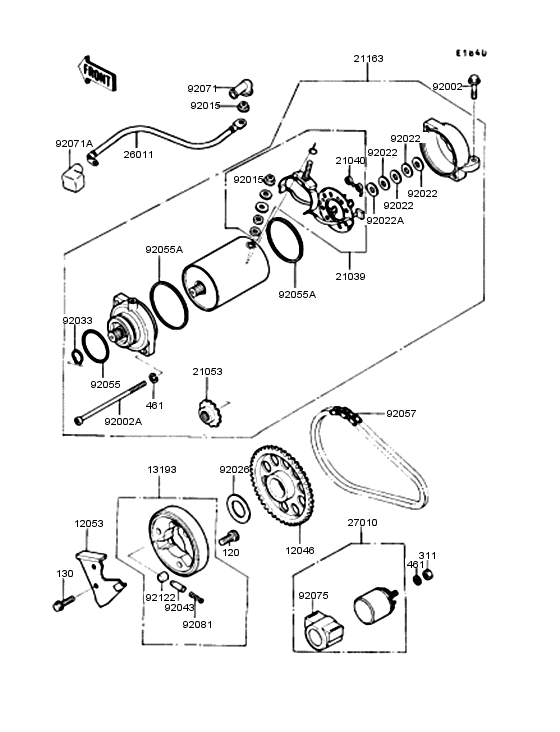 Starter motor/starter clutch