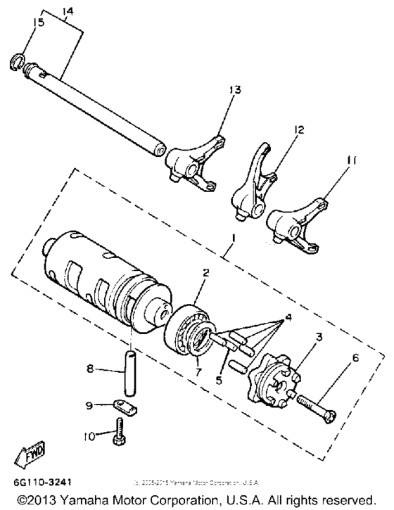 Shift cam-fork
