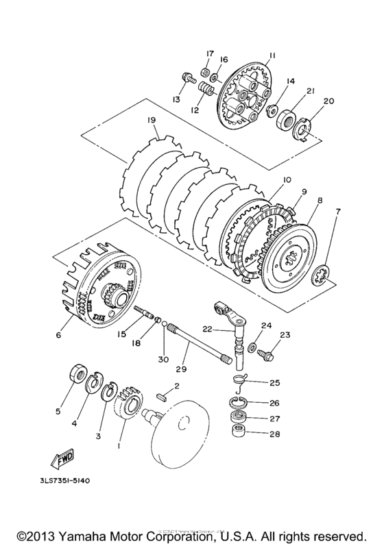 XV250ZCB Сцепление