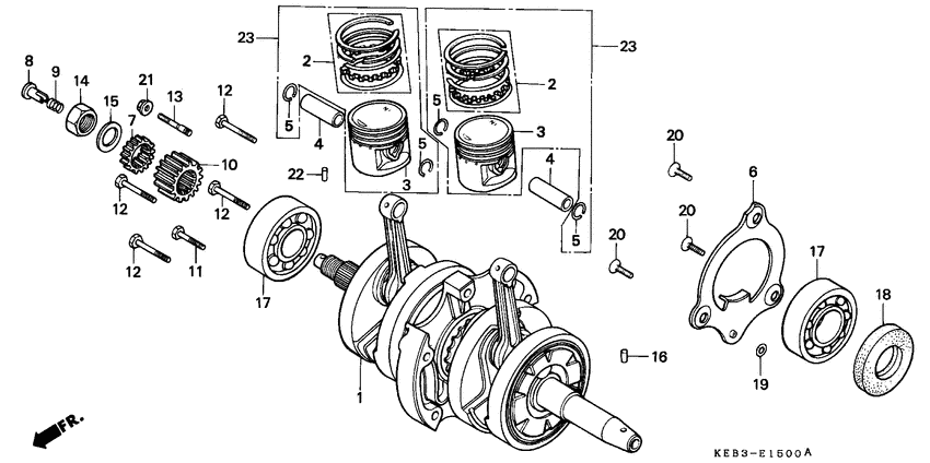 Crankshaft/piston