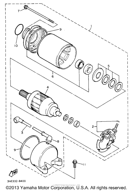 FZR600RBC Стартер