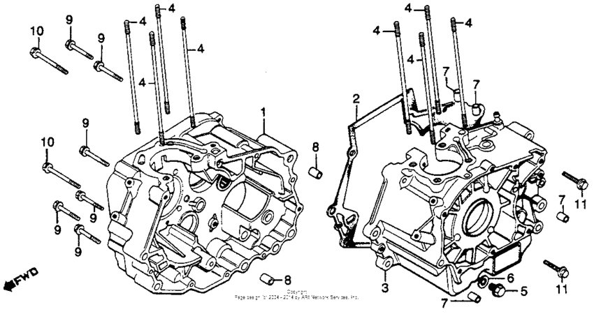 CM250 Картер двигателя