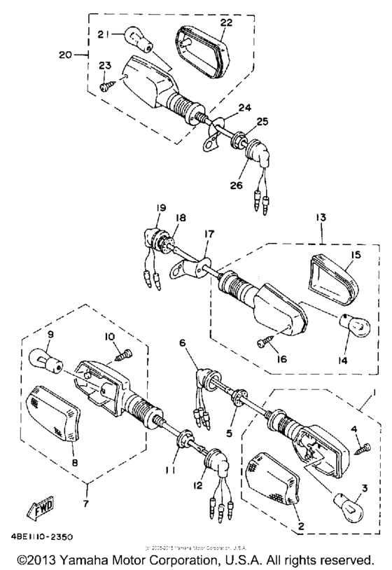 XT225D Поворотники