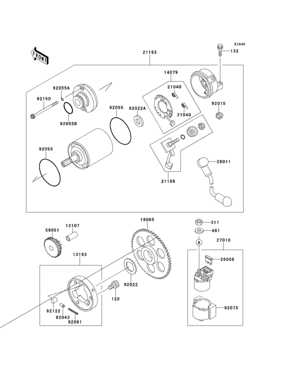 ZX500 Стартер