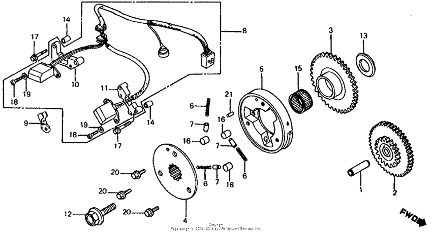 Pulse generator + starter clutch