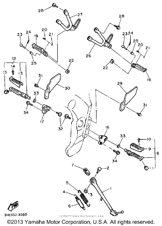 FZR600RB Подножки