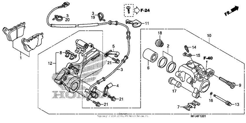 Rear brake caliper (cbr600ra)