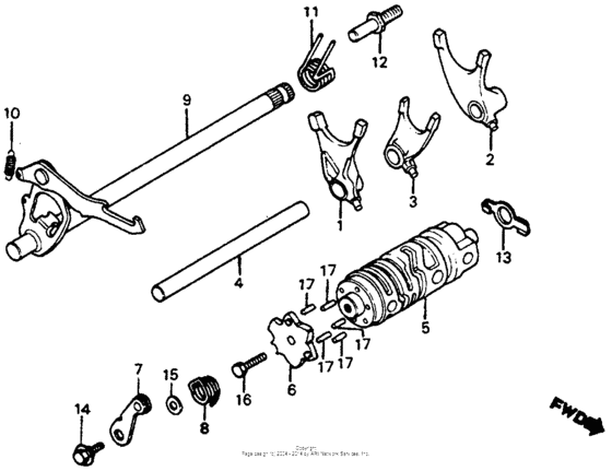 Gearshift drum 80-82