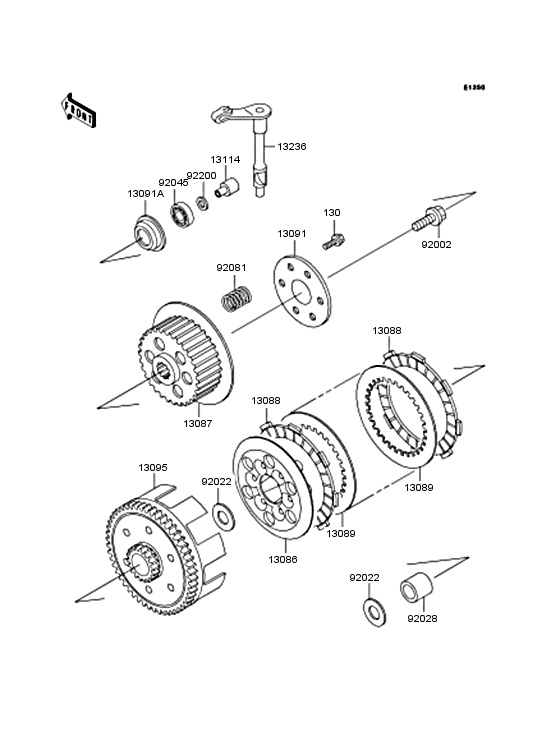 KX65 Сцепление