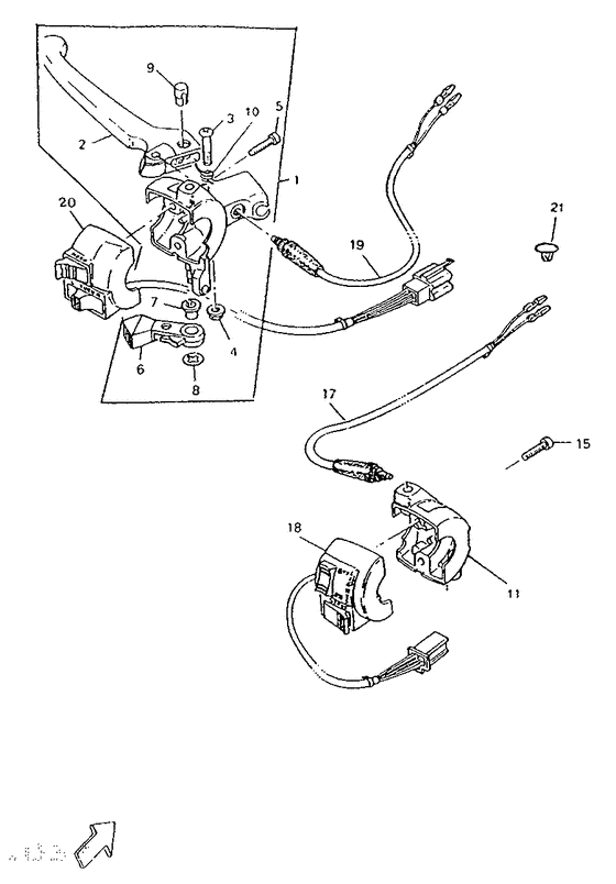 Handle switch. lever