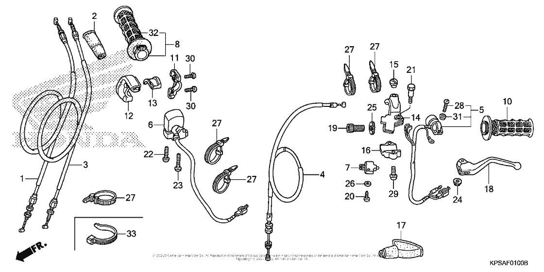 Handle Lever + Switch + Cable