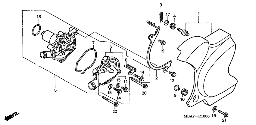 VT750C Водяная помпа