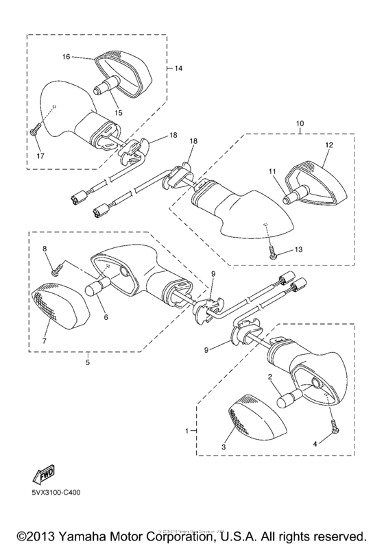 FZ600SS Поворотники