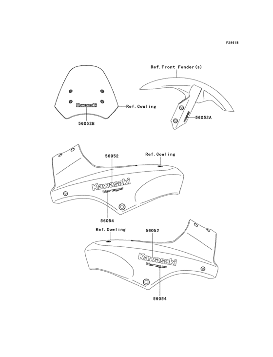 KLE650 Decals(green)(b8f)(orange)(gray)(b9f)