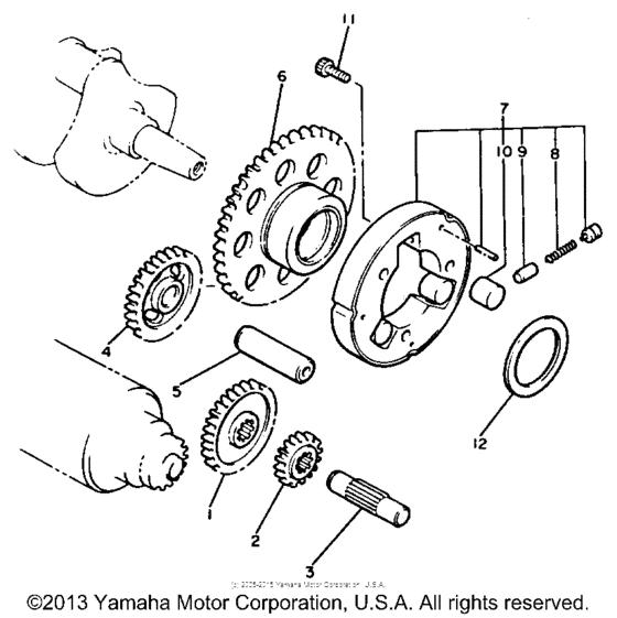 XVZ12TK Муфта стартера