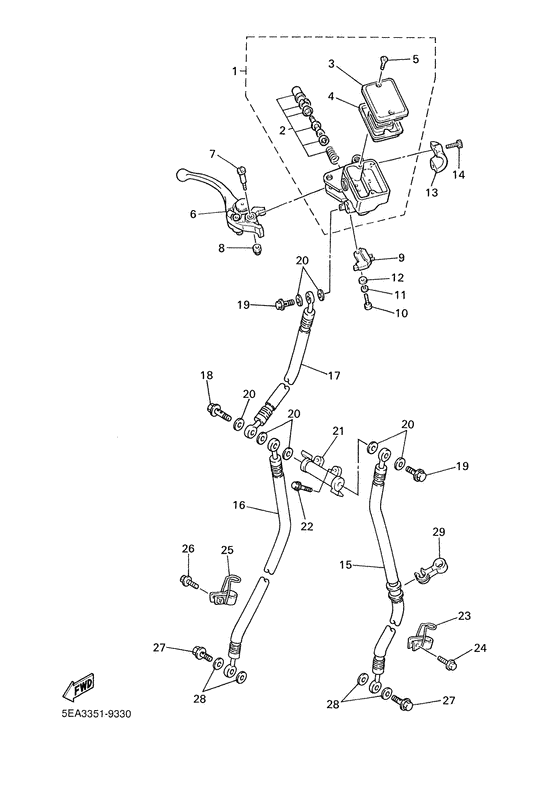 XJR1300SP Главный тормозной цилиндр