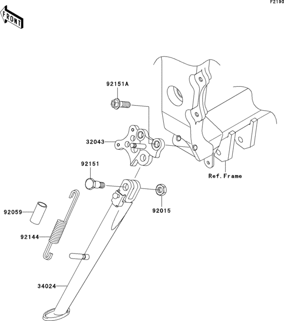 ZX636 Подножка