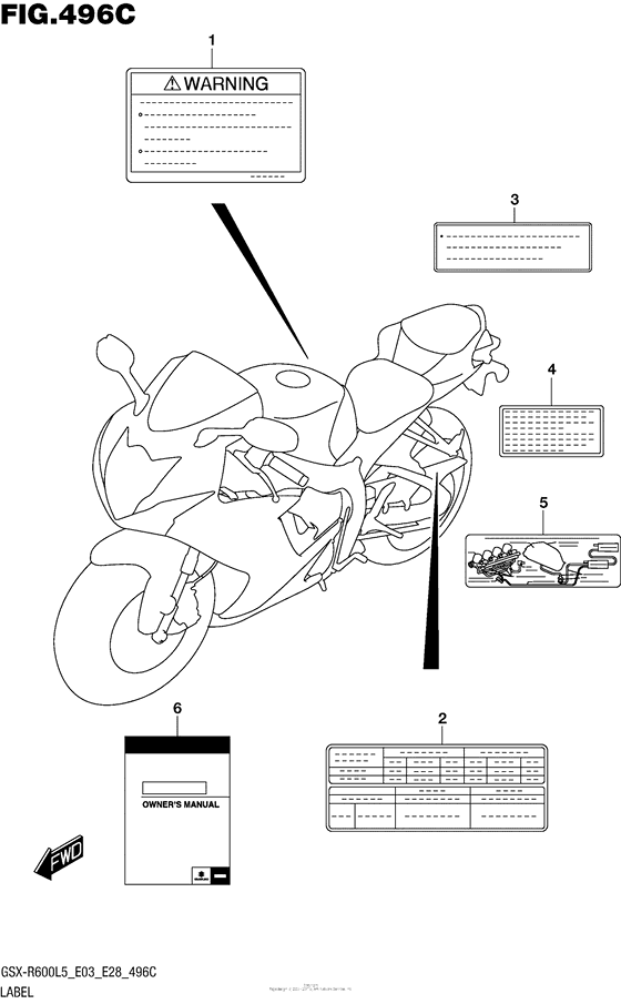 Label (Gsx-R600L5 E33)