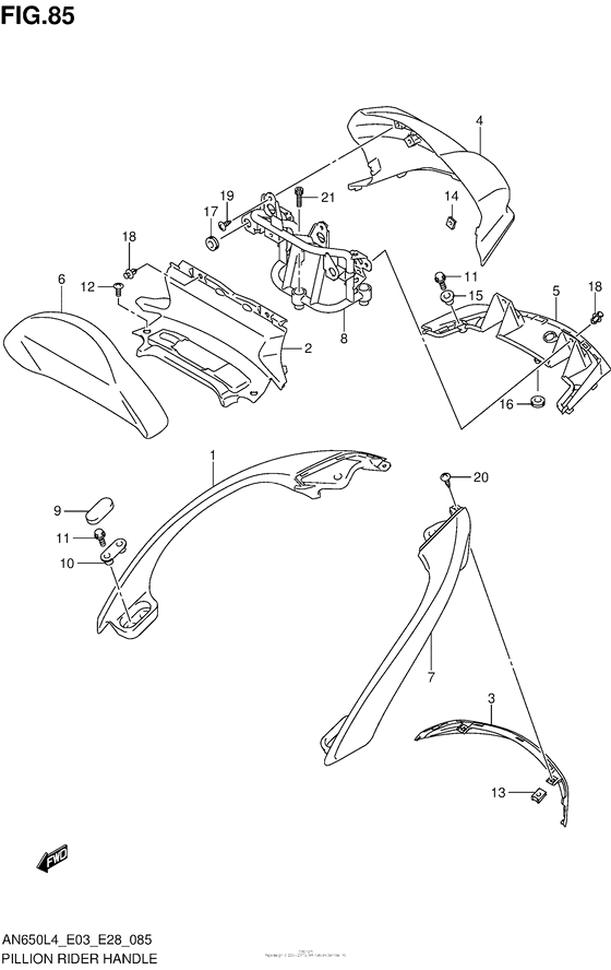 Pillion Rider Handle (An650L4 E33)