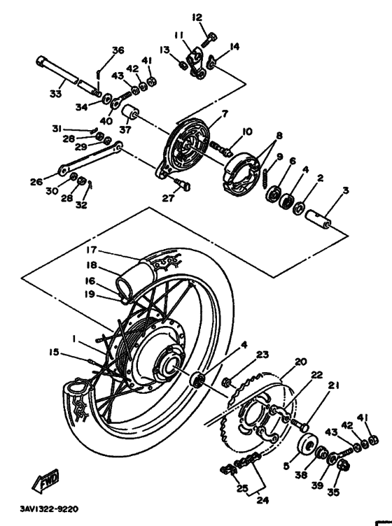 Rear wheel complete assy