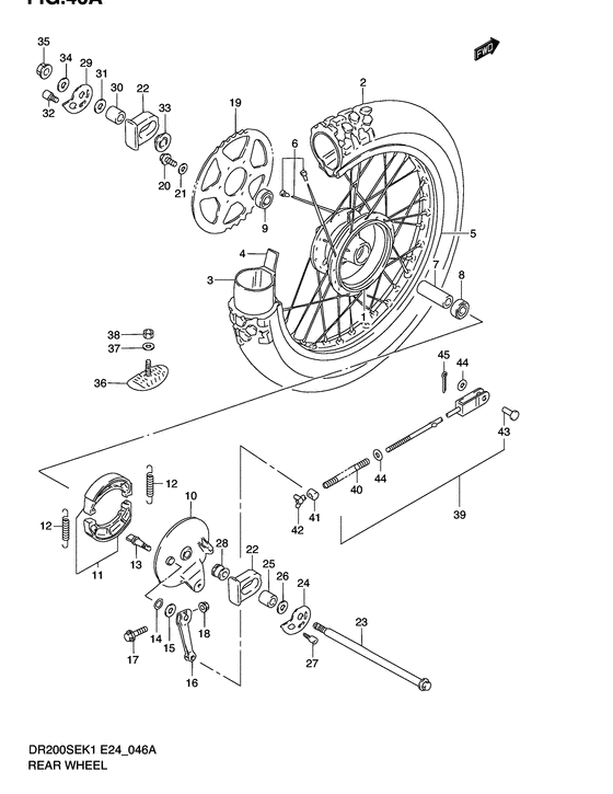 Rear wheel complete assy