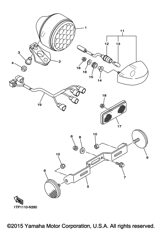 XVS950CUSP Фонарь
