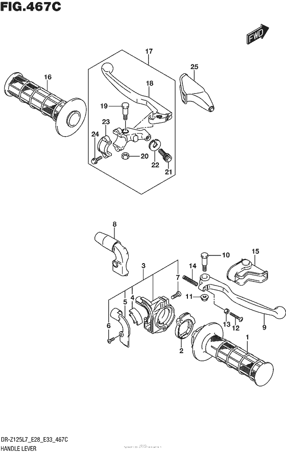 Handle Lever (Dr-Z125L E33)