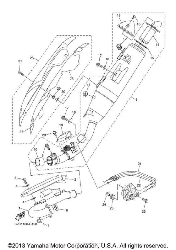 WR25XXCL Выхлопная система