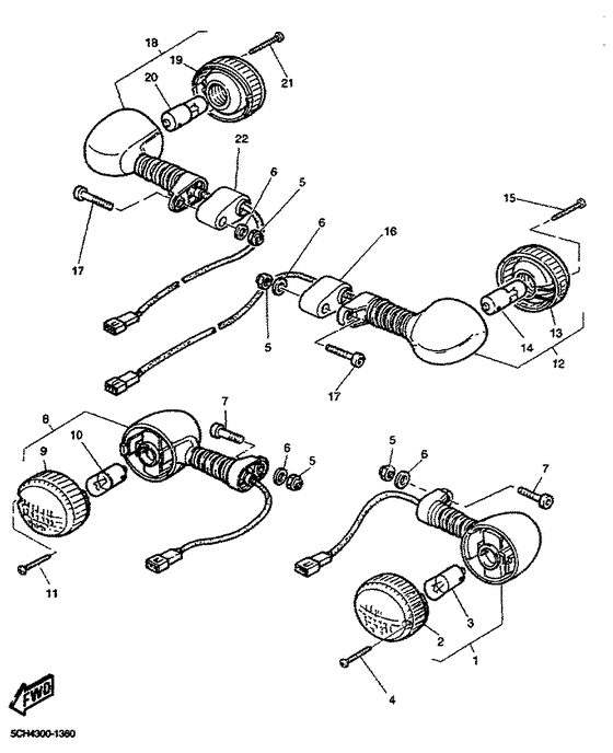 TT600R Поворотники