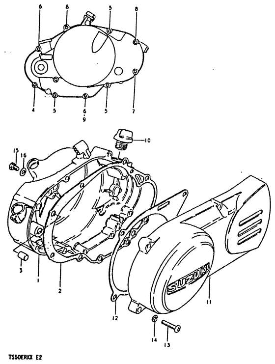 Crankcase cover ass`y  (v